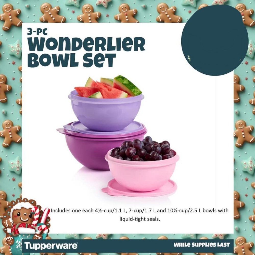 Tupperware 3pc wonderlier set
